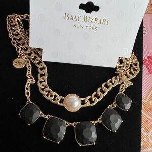 Isaac Mizrahi Gold Necklace with Black Accents 🖤